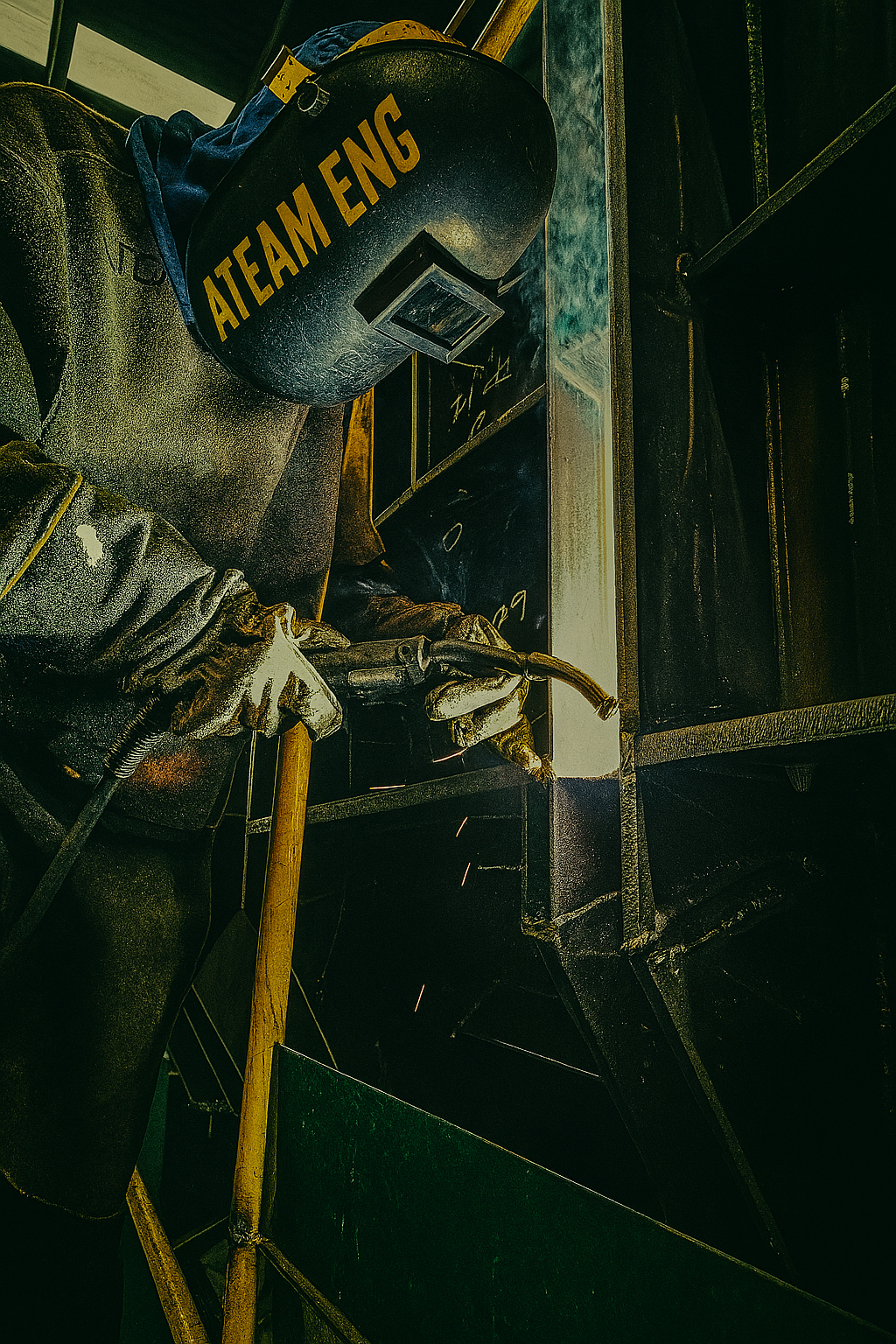 Welding with the name ATEAM ENG